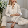 thumbnail image 6 of Pofeuu pita baked bread Print Womens Pajamas Set Long Sleeve Sleepwear Button Down Nightwear Soft Pj Lounge Sets Button Down Pajamas Women-XX-Large, 6 of 7