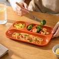 thumbnail image 4 of Divided Plastic Dinner Plates, 3-Compartment Heavy Duty Serving Trays, Meal Prep Food Containers for Fitness Diet Control Microwave Safe Family Dining, Portion Control Dish and Adult Child Dinnerware, 4 of 7