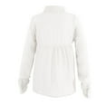 thumbnail image 5 of White Women Shirts, Fashion Women'S Loose Button Solid Lapel Long Sleeves T Shirt Blouse Tops,Women Shirts L, 5 of 5
