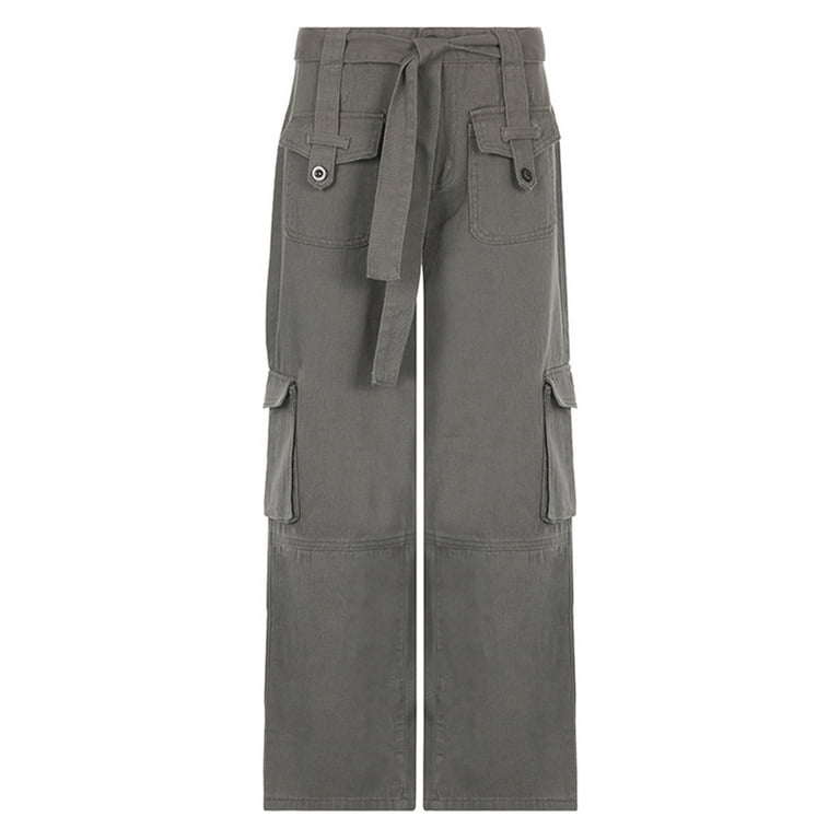 Genuiskids Women Juniors Baggy Cargo Pants Casual Loose Fit Genuiskids Women Juniors Baggy Cargo Pants Casual Loose Fit