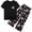 Black Flower, variant on DAKIMOE Womens Pajama Sets 2 Piece Sets for Women Summer Sets Short Sleeve Pajamas Lounge Set Casual Sleepwear Loungewear PJS, S-XXL
