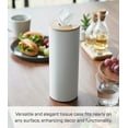 thumbnail image 6 of Yamazaki Home Round Tissue Case, Ash, Steel + Wood, Large, Lid, Airtight, No Assembly, 6 of 7