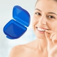 thumbnail image 2 of Caja de Braces Única 1 Pc con Agujeros de Ventilación Caja de Almacenamiento Compacta Transparente Azul Oscuro, 2 of 5