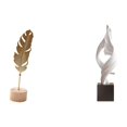 thumbnail image 1 of Escultura De Metal Nórdica Creativa En Forma De Hoja, Arte Abstracto, Estatua De Resina, Adorno Decorativo Para Mesa, Fiesta, Hogar, Oficina, Cafetería, Decoración, 1 of 8