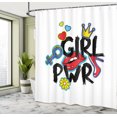 thumbnail image 5 of Ambesonne Girl Slogan Shower Curtain, Girl Power with a Crown, 69"Wx75"L, Multicolor, 5 of 5