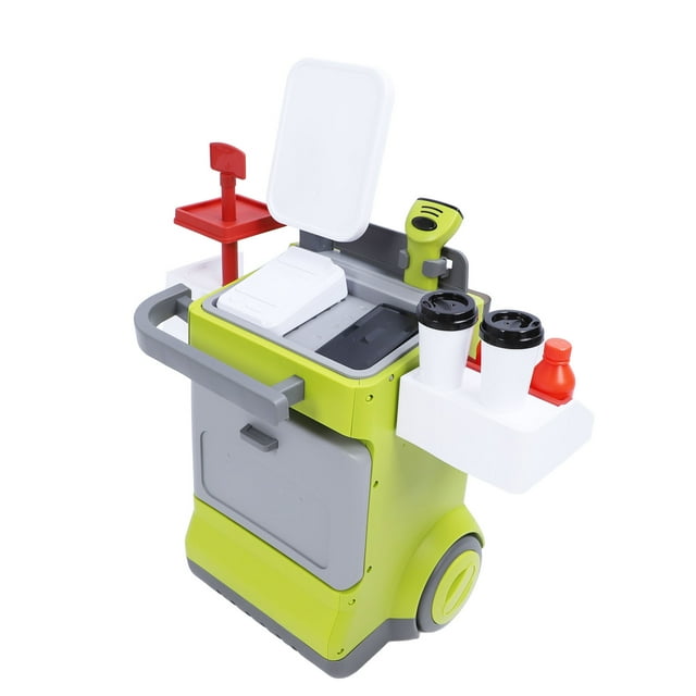 Pretend Play Cash Register Toy Set, Kids Cash Register Toy Versatile Interactive Simulated Accessories for Home Indoor