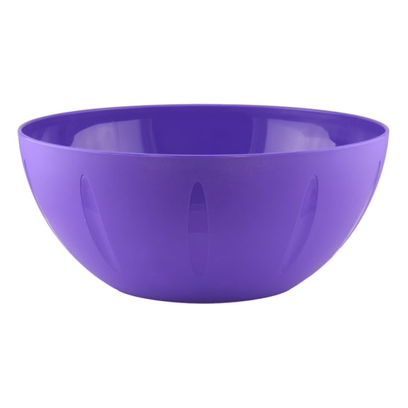 YBM Home 10-Inch Plastic Serve Mixing Bowl for Everyday Meals - Ideal for Cereal, Snacks, Popcorn, Salad, and Fruits, Microwave Safe, 1282-purple