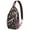 Kawaii Alpaca, variant on Tiger Lover Sling Backpack, Roaring Jungle Cat Print and Floral Artistic Design Crossbody Bag, Bold Bengal Pattern for Travel Outdoor