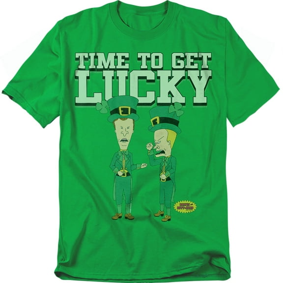 Beavis And Butthead T-Shirt St. Patrick'S Day Getting Lucky Unisex Graphic Tee for Men & Women