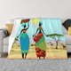 thumbnail image 1 of Fotbe African Women Manta de Franela con Estampado, Manta Ultrasuave para Cama, Sofá, Auto, Hipoalergénica y Antibolitas-40"x30", 1 of 6