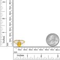 thumbnail image 6 of Gem Stone King 18K Yellow Gold Plated Silver Yellow Citrine and White Zirconia Engagement Ring for Women | 2.00 Cttw | Oval 9X7MM | Gemstone November Birthstone | Size 8, 6 of 6