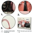 thumbnail image 3 of Designart "Bags Glamour Pink Designer wall art IV" Fashion Canvas Art Print, 3 of 5