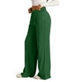 thumbnail image 6 of WULMLEO Wide Leg Sweatpants for Women Fleece Lined Baggy Sweat Pants Comfy Airport Travel Outfits Athletic Joggers Dark Green 2XL, 6 of 6