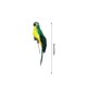 thumbnail image 2 of Loro de plumas de imitación, verde, decoración de jardín, pájaro, loro de acero dorado, pájaro, pájaro de plumas, clip de pájaro de espuma, decoración de pájaros, 2 of 7