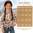 thumbnail image 6 of DISNIMO Girls Blouse with Tie Hem Christmas Dachshund Tree Print Long Sleeve Pullover Tops Casual Loose Tunic Blouse Shirts Fall Winter Clothes for Teens, 6 of 8