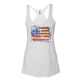 thumbnail image 2 of Wild Bobby, Colorful Neon Flag, Streetwear, Women Tri-Blend Racerback Tank Top, Heather White, Medium, 2 of 3
