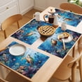 thumbnail image 5 of Ocean Turtle Placemats Set of 8 Sea Coral Underwater Animal Fish Blue Place Mats Indoor Wipeable Table Mats Washable Cloth Dining Table Placemats for Kitchen Holiday Party Home Decor 13x19 Inch, 5 of 9