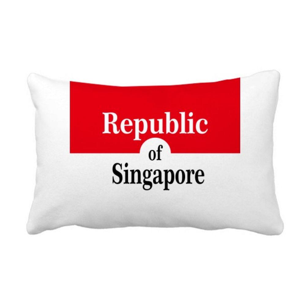 Singapore Lion City Flag Colors English Throw Pillow Lumbar Insert
