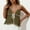 Army Green, variant on Women Sexy Ruffle Mini Top V Neck Tie Front Spaghetti Strap Camisole Lightweight Flowy Tops