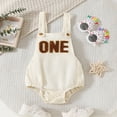 thumbnail image 2 of Okbabeha Baby Boys First Birthday Outfits One Year 1st Birthday  one-piece  Summer Romper Infant Sleeveless Letter Embroidery Overall, 2 of 8