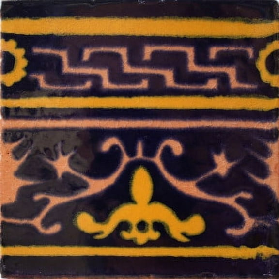 4.2x4.2 Soria Talavera Mexican Tile, Set of 9 pcs