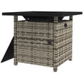 thumbnail image 1 of CoSoTower Outdoor PE Rattan Propane Fire Pit Table, 50,000 BTU Pulse-Ignition Wicker Fire Table, Mixed Grey, 1 of 7