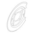 thumbnail image 4 of New Genuine Nissan Plate Assy Back,Rear Brake Lh 440307S220 / 44030-7S220 OEM, 4 of 10