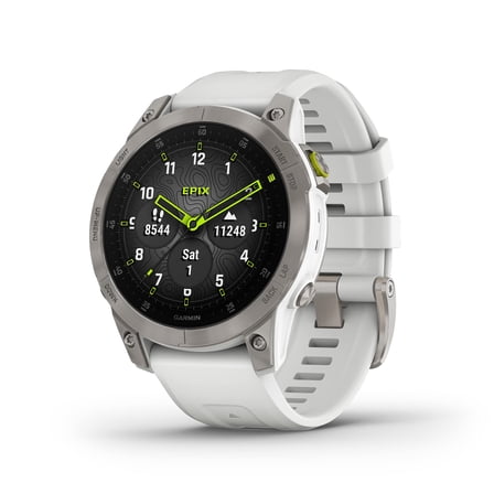 'Restored' Garmin epix Gen 2, Premium Active Smartwatch, 47 mm (White Titanium), Refurbished