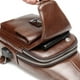 thumbnail image 5 of Bolso de hombro para hombre, bolso de pecho con carga, bolso de hombro de cuero informal a la moda, bolso cruzado, bolso de cintura impermeable, 5 of 6