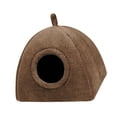 thumbnail image 4 of Cama para gatos, casa para perros, suministros para mascotas, cojín, linda y cálida cueva, cama para gatitos, conejos, cachorros, perros y gatos de in Marrón, 4 of 8