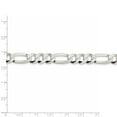thumbnail image 2 of Sterling Silver 8.5mm Polished Flat Figaro Chain Bracelet - 12.8 Grams - 7 Inch, 2 of 2