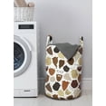 thumbnail image 3 of Hipster Laundry Bag, Illustration of Scattered Beards Eyeglasses and Mustache on a Plain Background, Hamper Basket with Handles Drawstring Closure for Laundromats, 13" x 19", Multicolor, by Ambesonne, 3 of 4