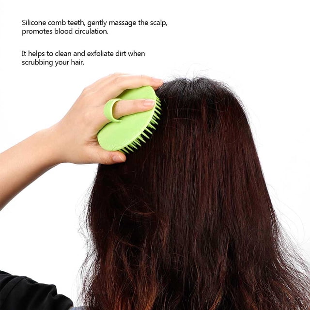 Cepillo de Silicona Para Masaje del Cuero Cabelludo Con, Exfolia la Suciedad, Promueve La Circulación, Para Uso Domémico