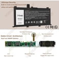 thumbnail image 4 of New Replacement 74WH Type 357F9 71JF4 Battery for Dell Inspiron 15 7000 7559 i7559 7557 i7557 5577 7567 5576 7566, 4 of 4