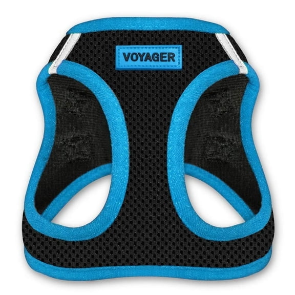 Voyager Step-In Air Dog Harness - All Weather Mesh Step in Vest Harness for Small and Medium Dogs by Best Pet Supplies - Blue Trim, XS