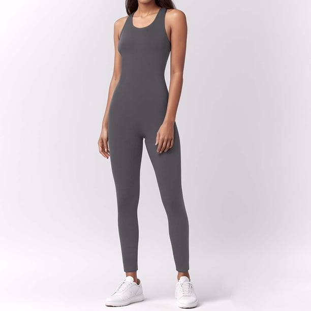 MKLEKYY Mono de verano elegante y cómodo para mujer con bolsillos para salidas informales y ropa de verano.