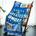 thumbnail image 3 of Uncle Blanket Uncle Gifts on Fathers Day from Niece or Nephew - 50" X 60" World''s Greatest Uncle Soft Throw Blanket - Best Christmas Birthday Funcle Present, 3 of 6