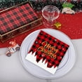 thumbnail image 5 of chaungfeng 6.5 Inch Square Christmas Napkins, Disposable Red Plaid Merry Christmas Snowflake Printing Party Towels, for Holiday Dining, Table Setting, Festive Gatherings(20PC), 5 of 6