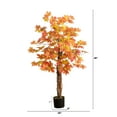 thumbnail image 6 of Nearly Natural Artificial Deluxe Maple Potted Tree - 4' - Orange, 6 of 6