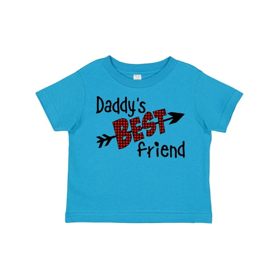 Daddy's Best Friend Arrow and Plaid Letters Toddler T-Shirt