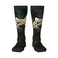 thumbnail image 2 of Picia Women Crew Soft Moisture-wicking Socks Realistic Style Cute Cat Pattern Design Cotton Socks, One Size fit All, 2 of 9