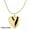 Yellow Gold, variant on Jingting Heart Shaped Pendant Silver Necklace, Steel