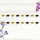 thumbnail image 4 of 2 banderines de 4 m para decoración de ceremonias de graduación, banderines colgantes de papel para ventanas, techos y fiestas de graduación, color dorado y negro., 4 of 6