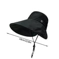 thumbnail image 3 of UPF 50+ Sun Wide Brim Hat Outdoor Summer Beach Travel Packable Visor For Gardening Hiking, 3 of 3