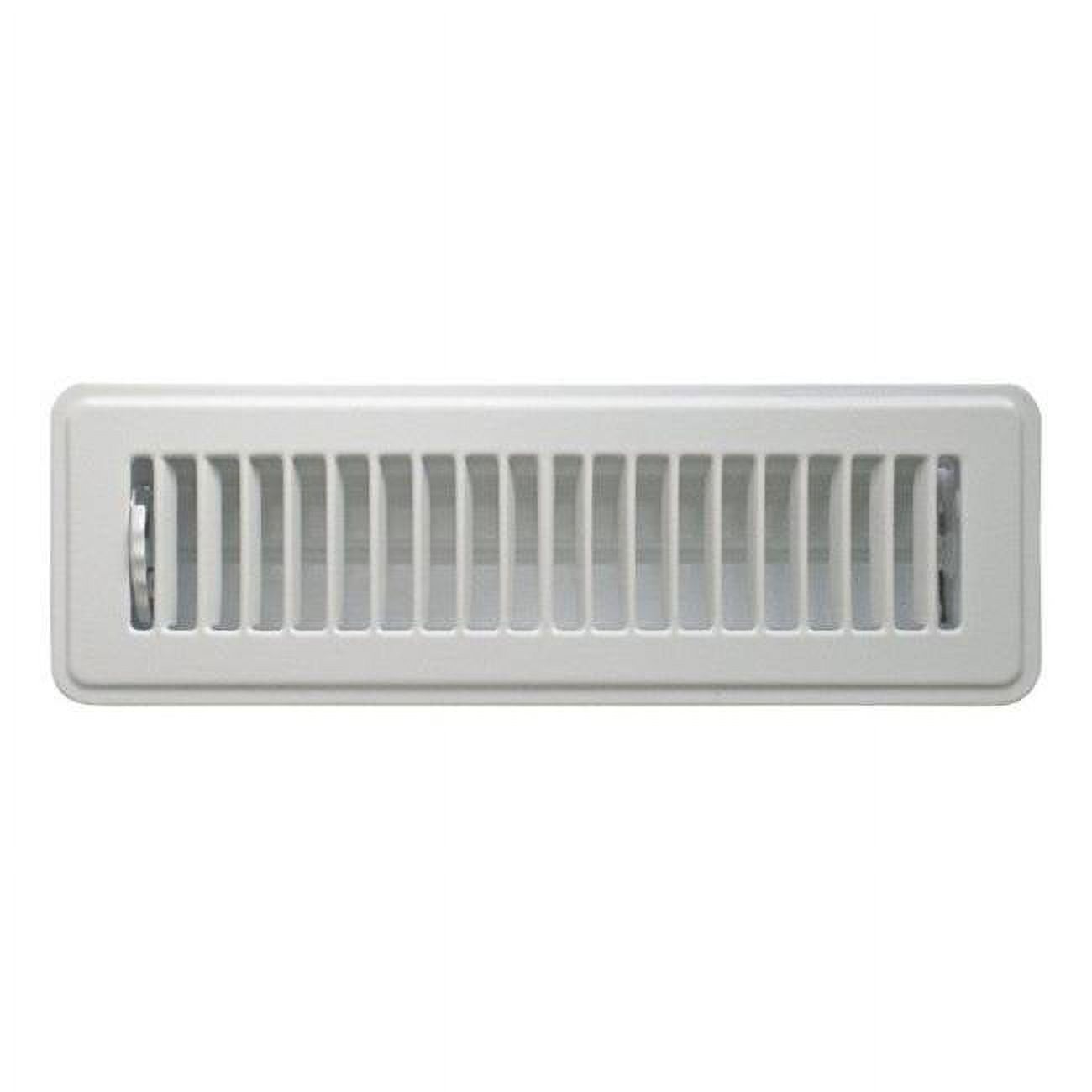 JR Products Bodenregister, 10,2 X 25,4 Cm | Stahl, Weiß Pulverbeschichtet