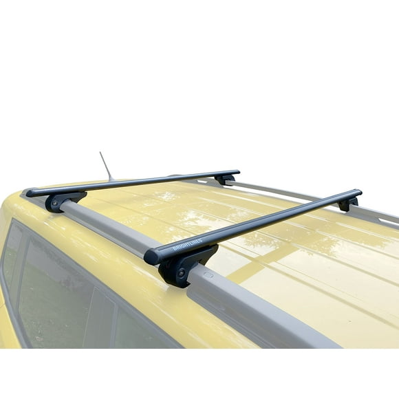 BrightLines 53" All Black Universal Crossbars Roof Racks Compatible with Raised Roof Side Rails for Kayak Luggage ski Bike Carrier, a Set of 2 (Black)