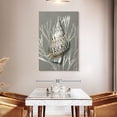 thumbnail image 3 of Elephant Stock Shell Coral Silver On Gray I Wall Art - Vertical Canvas Wall Art - Living Room Wall Decor - Nautical Canvas - Silver And White Decor By Caroline Kelly - 32" x 48", 3 of 8