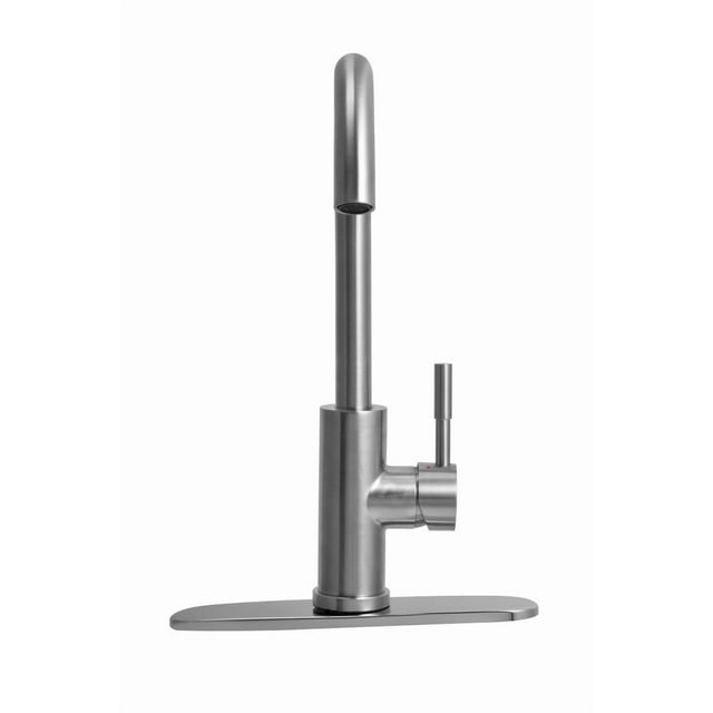 Dura Faucet Faucet DF-MK531LK-SN Utilisé pour Cuisine de VR; Col de Cygne Profilé; Nickel Satiné Brossé