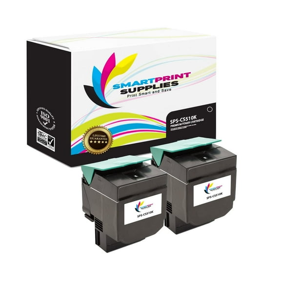 Smart Print Supplies Compatible CS510 70C1XK0 Black Extra High Yield Toner Cartridge Replacement for Lexmark CS510 Printers (8,000 Pages) - 2 Pack