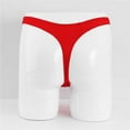 thumbnail image 5 of HUPOM Mens Underwear Boxer Briefs Male Thongs Medium waist Comfort Waist Solid Thong Red One Size, 5 of 5